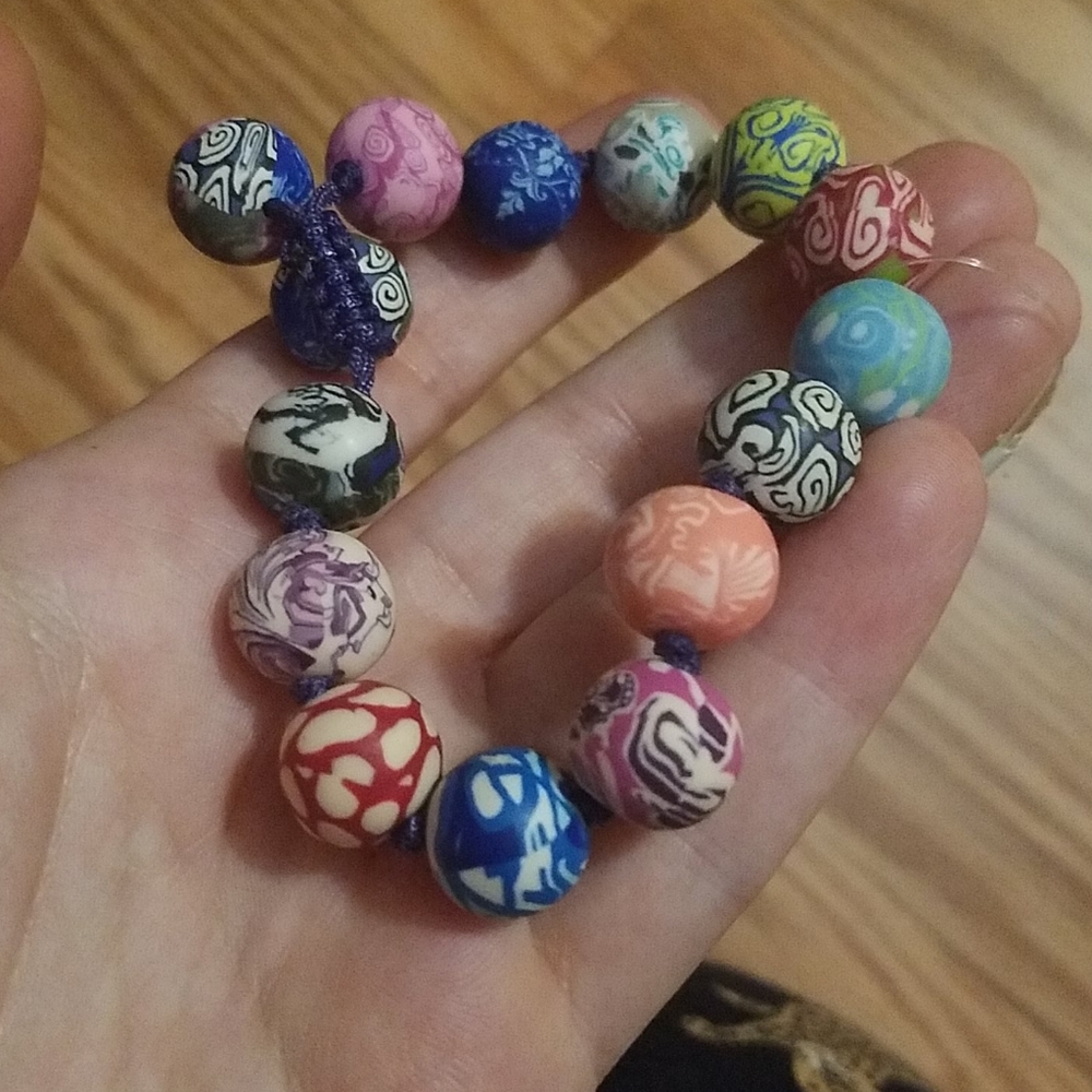 Clay bead bracelet